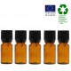 Lot de 5 flacons 10 ml en verre avec codigoutte