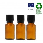 Lot de 3 flacons 30 ml en verre avec codigoutte