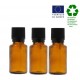 Lot de 3 flacons 30 ml en verre avec codigoutte