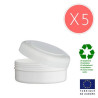 Lot de 5 pots vides 200 ml - simple paroi