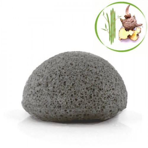 Éponge Konjac au charbon de bambou Éponge Konjac au charbon de bambou