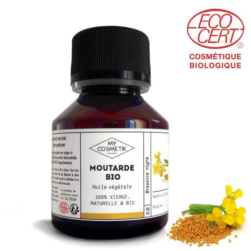 Huile de Moutarde bio: favorise la pousse des cheveux