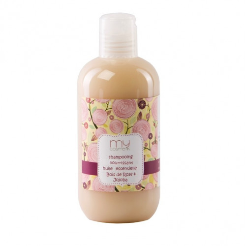 Cheveux abimés : Shampooing nourrissant huile essentielle Bois de Rose & Jojoba Cheveux abimés : Shampooing nourrissant huile essentielle Bois de Rose & Jojoba
