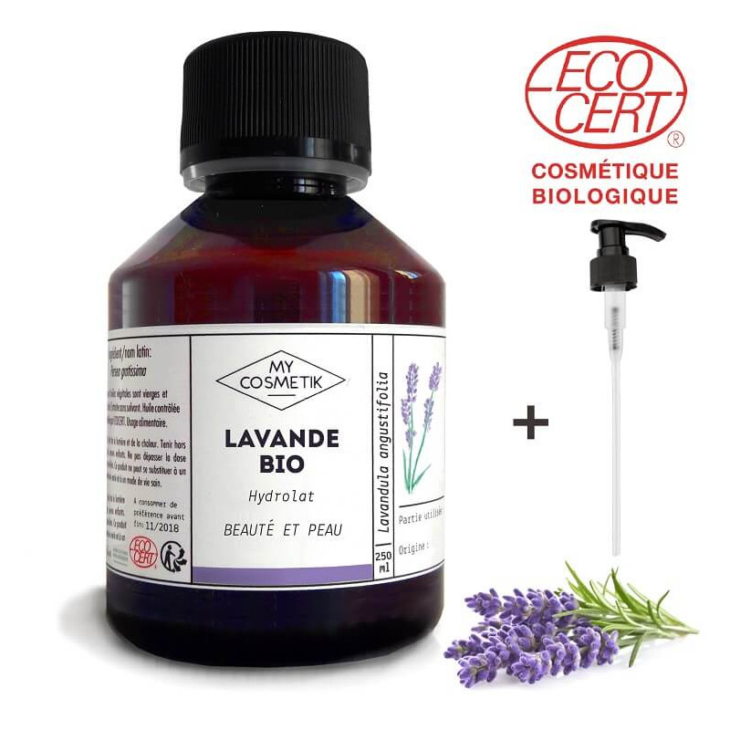 Hydrolat de Lavande biologique ECOCERT + pompe