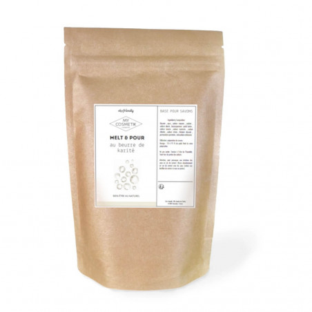 Melt and pour au beurre de karite en sachet kraft Melt and pour au beurre de karite en sachet kraft
