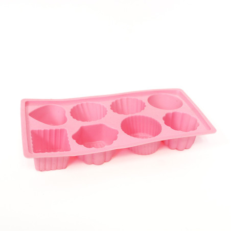 Moule en silicone 8 formes – Cœur, Coquillage, Fleur Moule en silicone 8 formes – Cœur, Coquillage, Fleur
