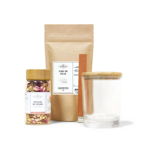 Kit Bougie et Fleurs séchées "Maman Chérie"