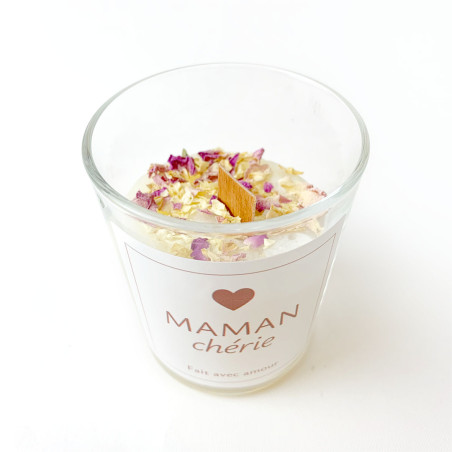 Kit Bougie et Fleurs séchées "Maman Chérie"