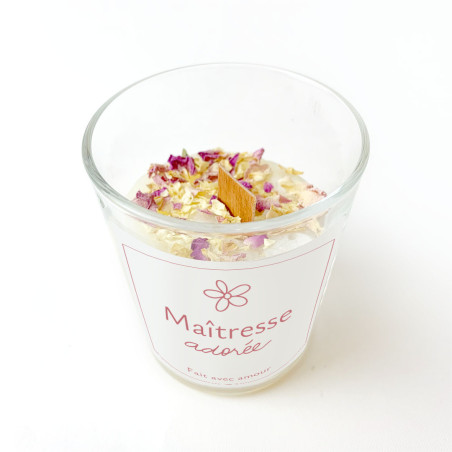 Kit Bougie et Fleurs séchées "Maîtresse adorée"