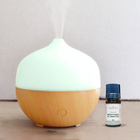 Diffuseur à ultrason Boopi avec synergie à diffuser "Moustiques et insectes" offerte Diffuseur à ultrason Boopi avec synergie à diffuser "Moustiques et insectes" offerte