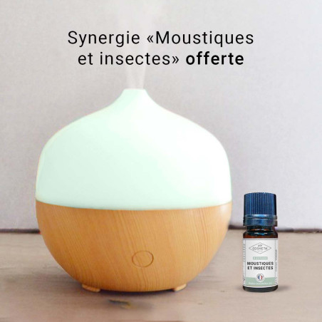 Diffuseur à ultrason Boopi avec synergie à diffuser "Moustiques et insectes" offerte Diffuseur à ultrason Boopi avec synergie à diffuser "Moustiques et insectes" offerte