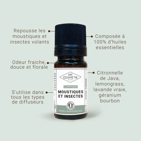 Diffuseur à ultrason Boopi avec synergie à diffuser "Moustiques et insectes" offerte Diffuseur à ultrason Boopi avec synergie à diffuser "Moustiques et insectes" offerte