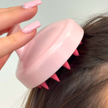 Brosse de massage pour cuir chevelu en silicone