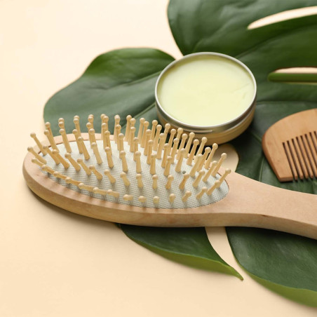 Brosse à cheveux ovale avec picots en bois Brosse à cheveux ovale avec picots en bois