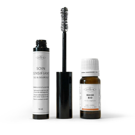 Soin Densifiant Cils et Sourcils - Huile de ricin & son mascara