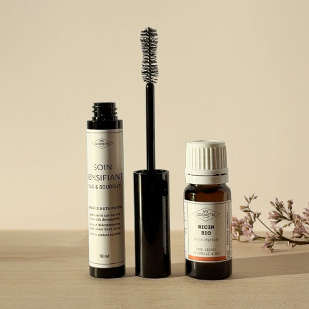 Soin Densifiant Cils et Sourcils - Huile de ricin & son mascara