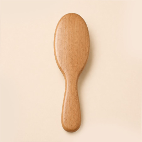 Brosse à cheveux ovale avec picots en bois