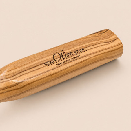 Brosse à cheveux ronde en bois d'olivier et poils de sanglier