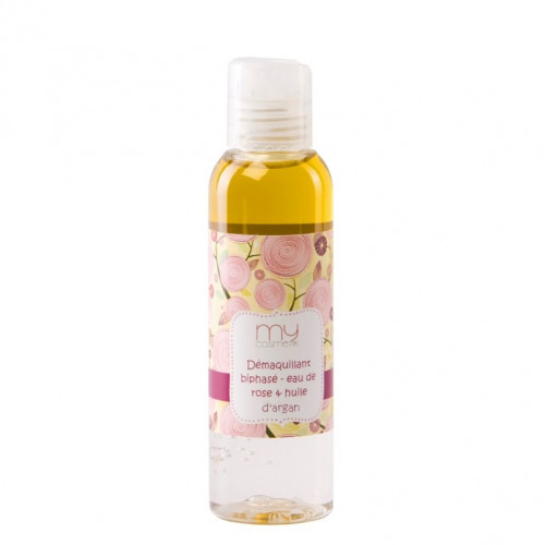 Démaquillant biphasé eau de Rose & huile d’Argan Démaquillant biphasé eau de Rose & huile d’Argan