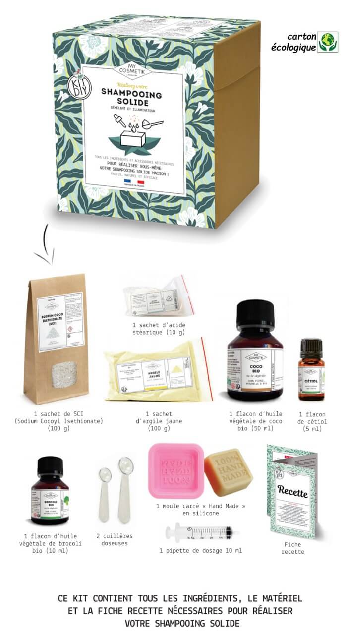 Coffret pour faire son shampooing solide maison