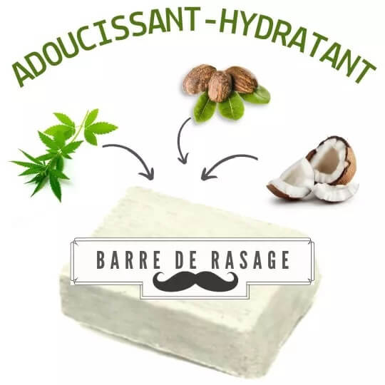 Barre de rasage nettoyant – 2 en 1