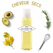 Recette d'huile de soin avant shampooing pour cheveux secs - Romarin & Ylang Ylang