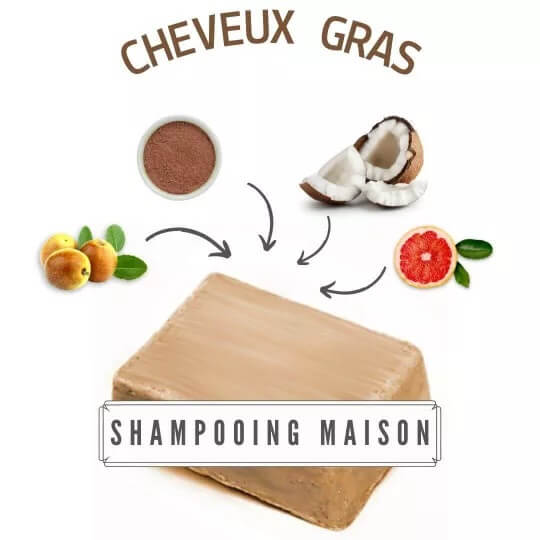 Recette de shampoing solide pour cheveux gras au rhassoul